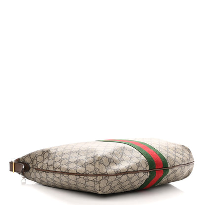 Gucci GG Supreme Monogram Web Ophidia Half Moon Hobo Brown 4 of 10