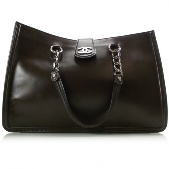 Chanel Calfskin Open Tote Chain Briefcase Bag 1 of 12