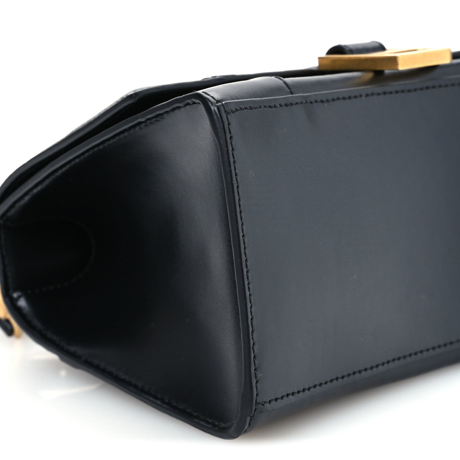 Balenciaga Shiny Box Calfskin Small Hourglass Top Handle Bag Black 10 of 11