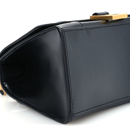 Balenciaga Shiny Box Calfskin Small Hourglass Top Handle Bag Black 10 of 11