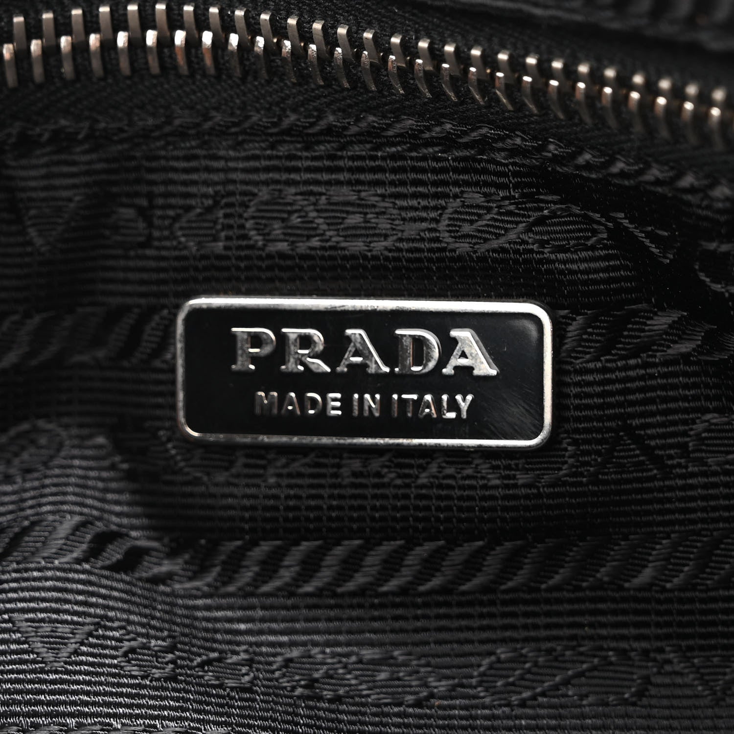 Prada Tessuto Nylon Calfskin Shoulder Bag Black Brown 6 of 9