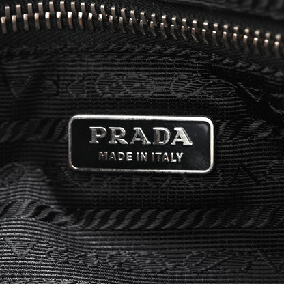 Prada Tessuto Nylon Calfskin Shoulder Bag Black Brown 6 of 9