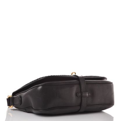 Gucci Calfskin Handmade Medium Flap Shoulder Bag Black 4 of 26