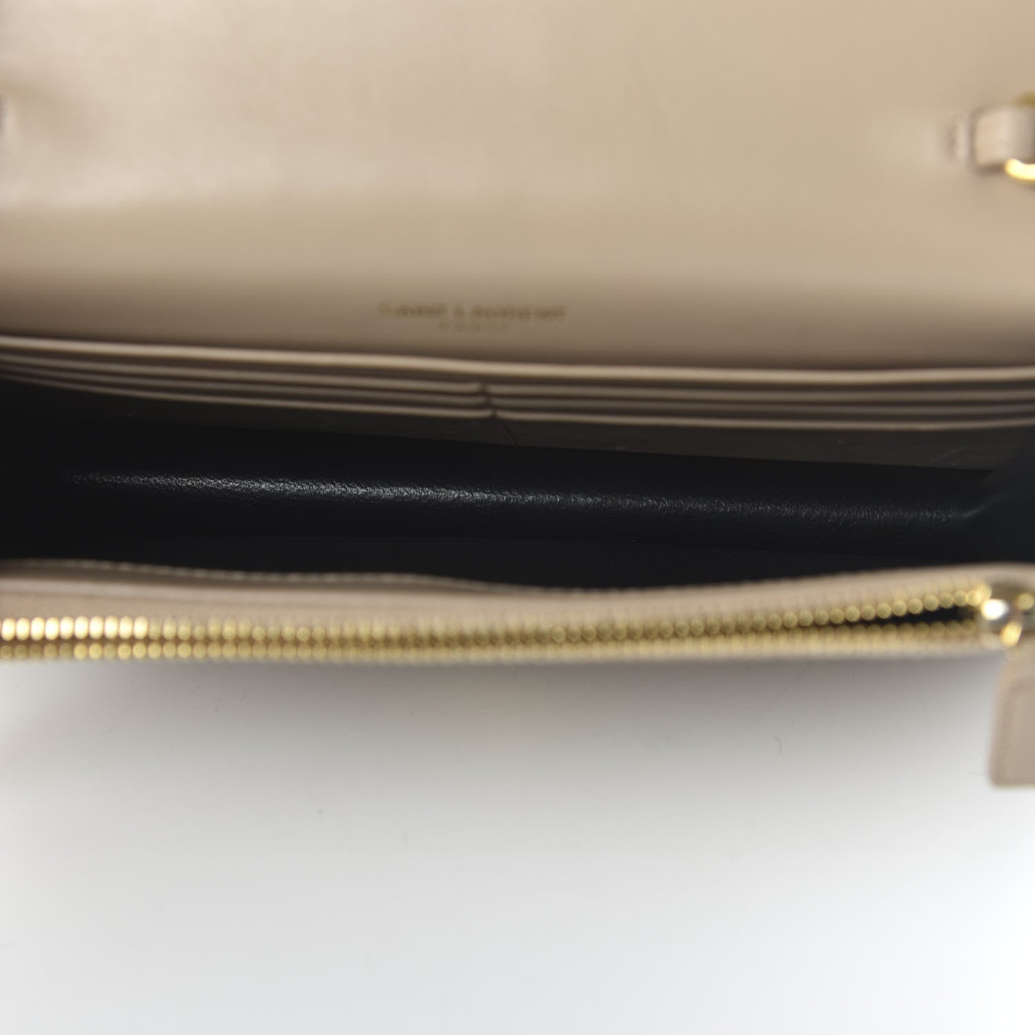 Saint Laurent Smooth Calfskin Classic Monogram Kate Tassel Chain Wallet Nude Powder 5 of 9