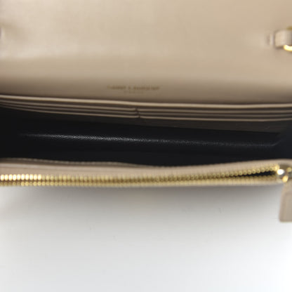 Saint Laurent Smooth Calfskin Classic Monogram Kate Tassel Chain Wallet Nude Powder 5 of 9