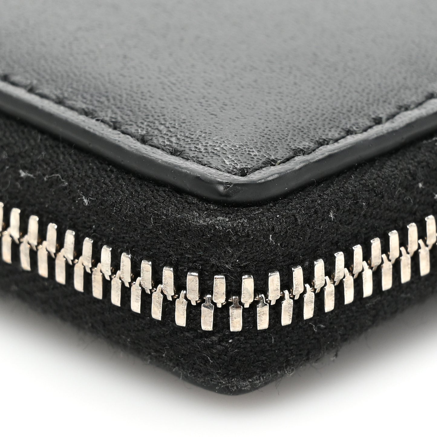 Nappa Maxi Intrecciato Zip Around Wallet Black