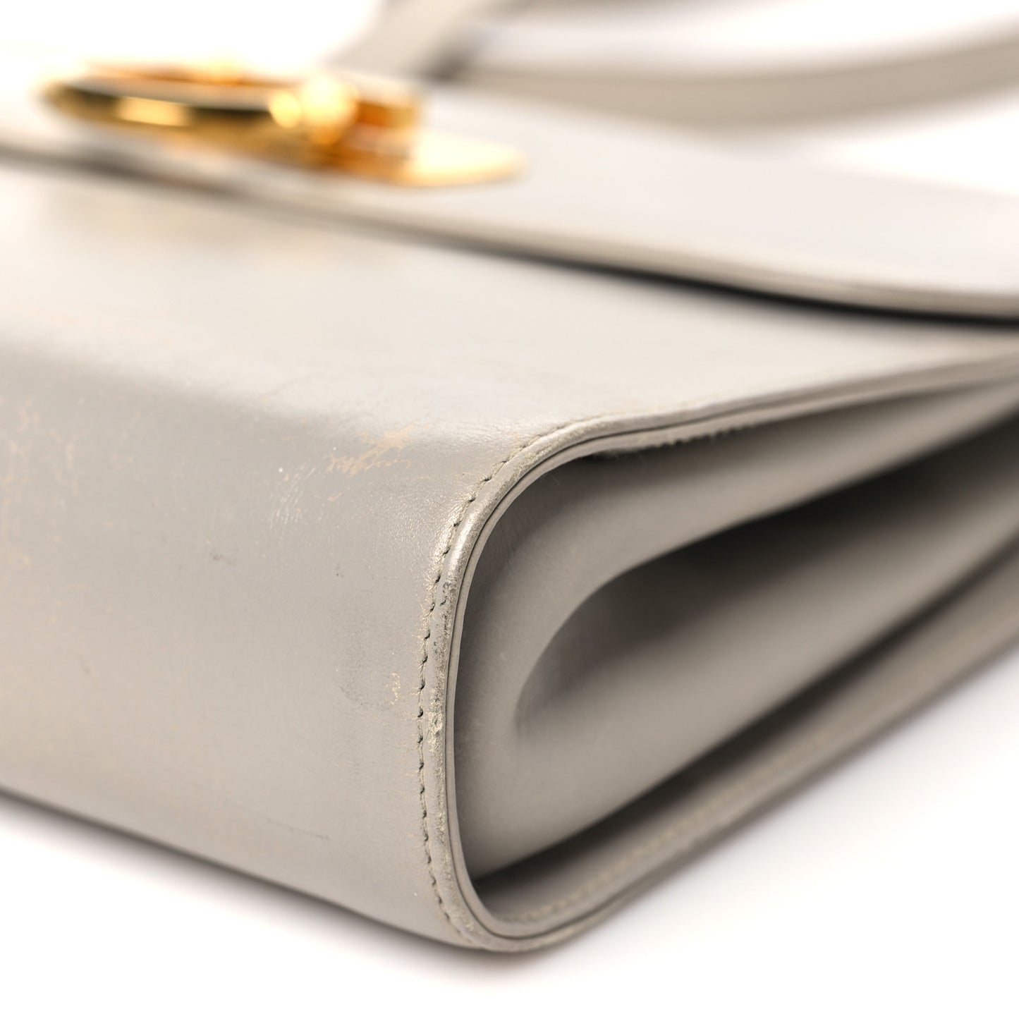 Calfskin Gancio Lock Satchel Grey