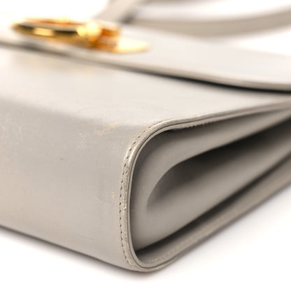 Salvatore Ferragamo Calfskin Gancio Lock Satchel Grey 9 of 12