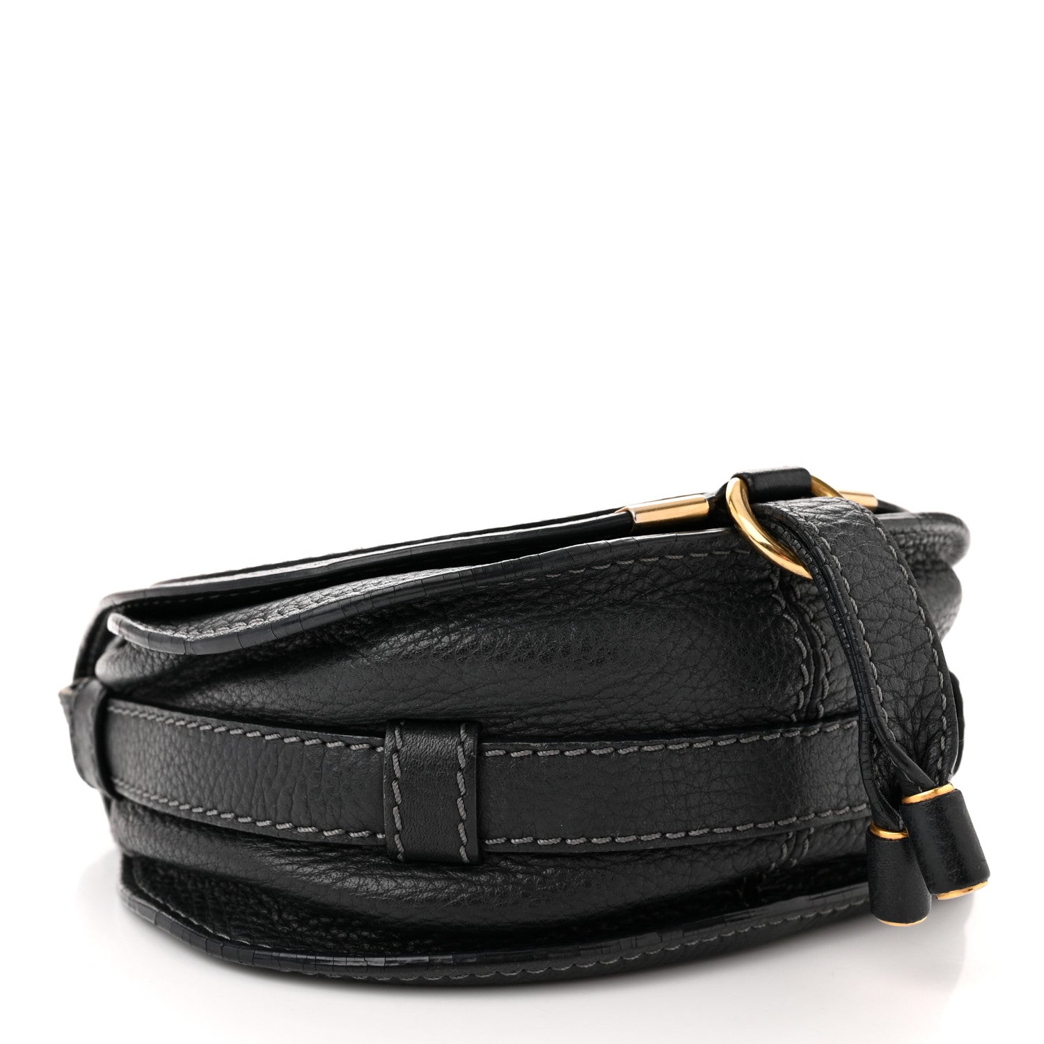 Chloe Calfskin Mini Marcie Round Crossbody Bag Black 4 of 12
