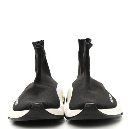 Balenciaga Neoprene Knit Womens Speed Clear Sole Sneakers 37 Black White 2 of 9
