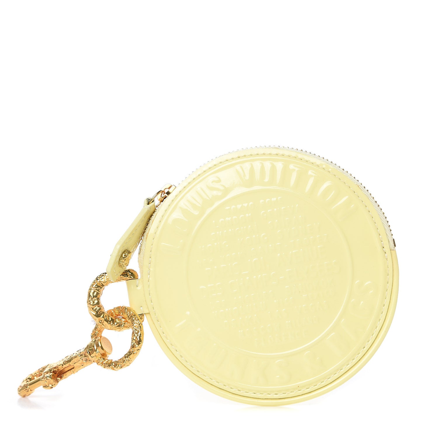Vernis Trunks and Bags Porte-Monnaie Round Coin Purse Citrine