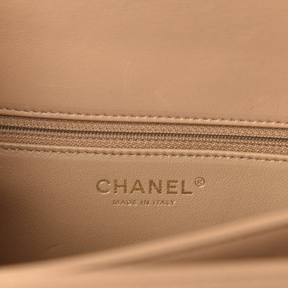 Chanel Lambskin Chevron Quilted Medium Trendy CC Dual Handle Flap Bag Beige 8 of 10
