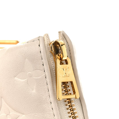 Louis Vuitton Lambskin Embossed Monogram Coussin PM Beige Cream 12 of 18