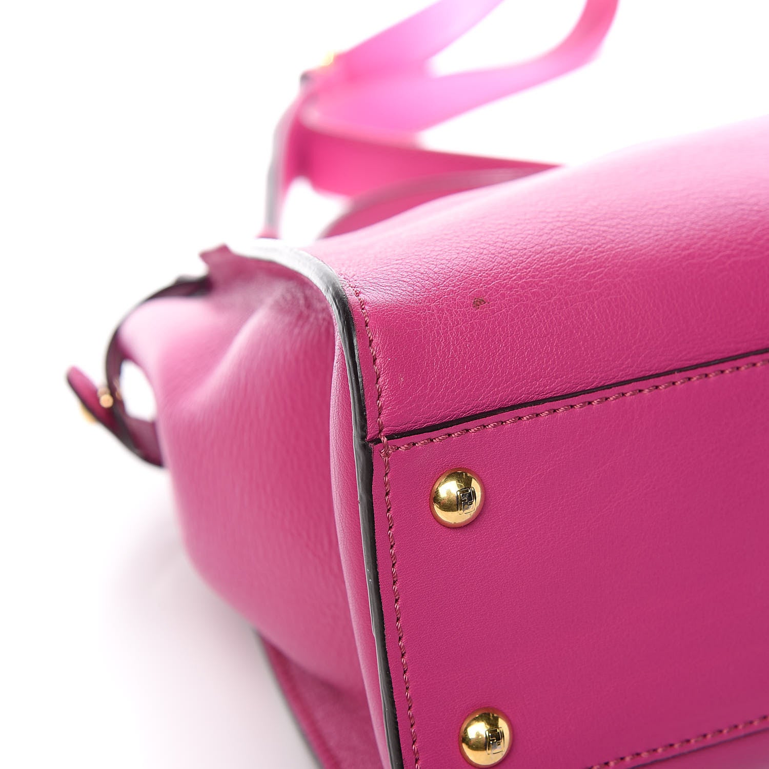 Fendi Vitello Seta Medium Peekaboo Iconic Satchel Magenta 10 of 15
