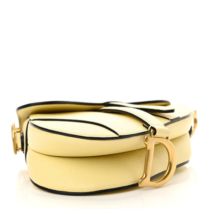 Christian Dior Grained Calfskin Mini Saddle Bag Yellow 4 of 11