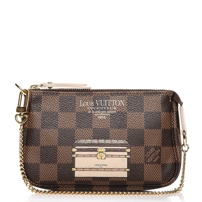 Louis Vuitton Damier Ebene Trunks and Locks Mini Pochette Accessories 1 of 7