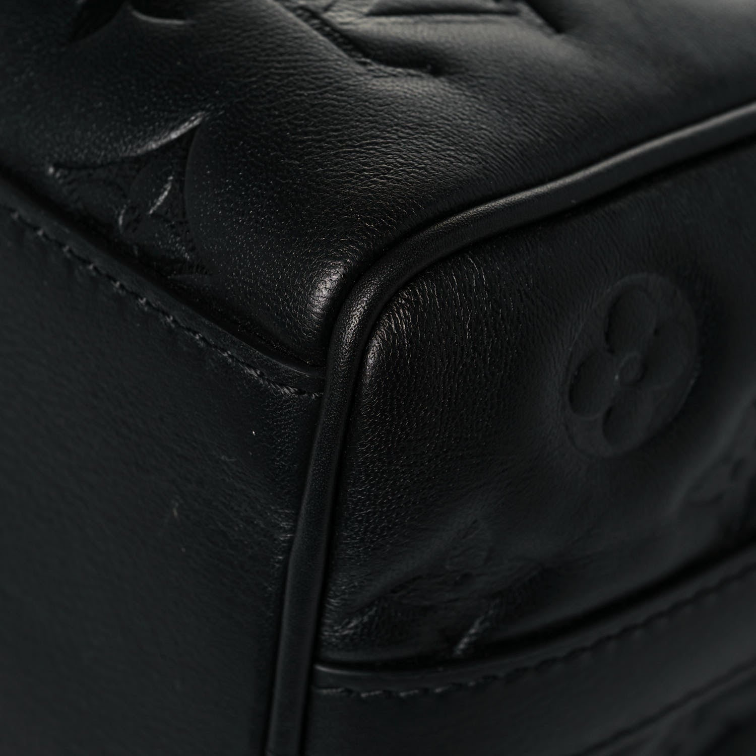 Louis Vuitton Lambskin Embossed Monogram Speedy 22 Bandouliere Black 11 of 13