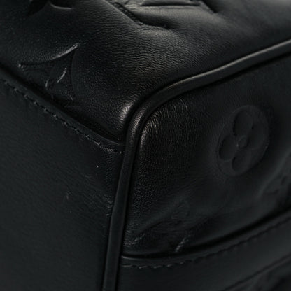 Louis Vuitton Lambskin Embossed Monogram Speedy 22 Bandouliere Black 11 of 13