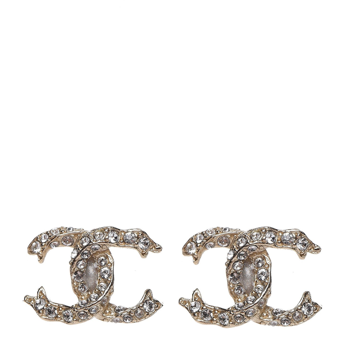 Crystal CC Earrings Gold