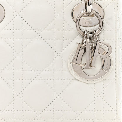 Christian Dior Lambskin Cannage Mini Lady Dior White 8 of 15