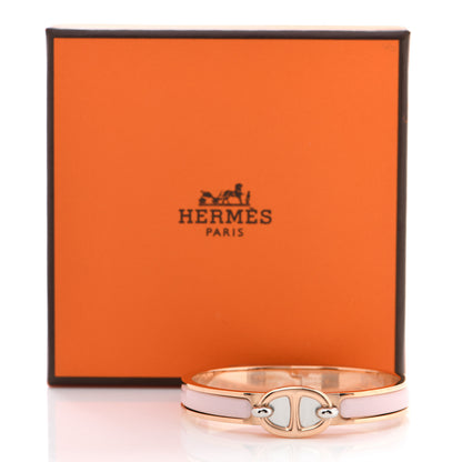 Hermes Enamel Mini Clic Chaine d'Ancre Bracelet PM Rose Candeur 5 of 5