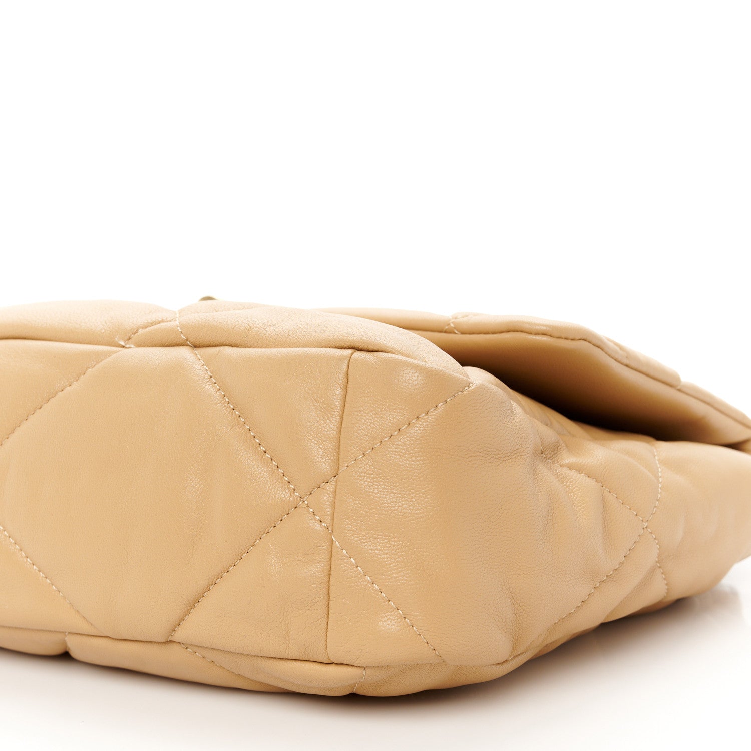 Chanel Lambskin Quilted Large Chanel 19 Flap Dark Beige 11 of 12
