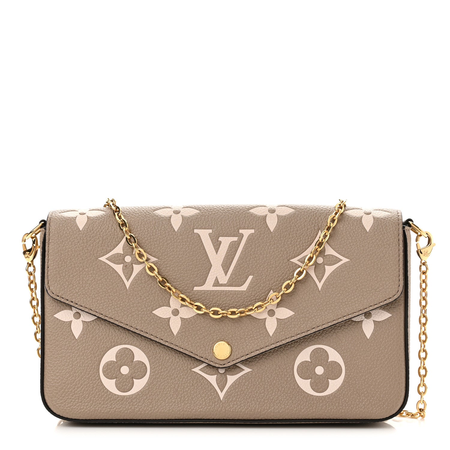 Louis Vuitton Empreinte Monogram Giant Felicie Pochette Tourterelle Creme 1 of 9