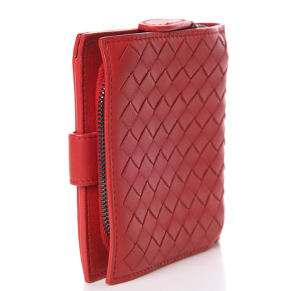 Bottega Veneta BOTTEGA VENETA Nappa Intrecciato French Compact Wallet Fraise 3 of 6
