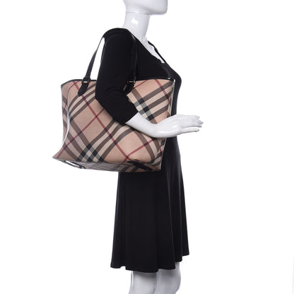 Burberry Supernova Check Large Nickie Tote Black 2 of 10
