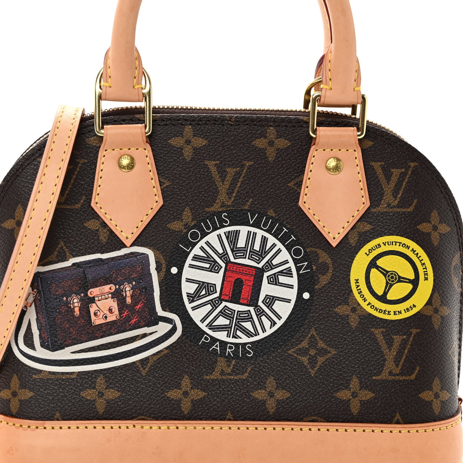 Louis Vuitton Monogram World Tour Alma BB 7 of 10