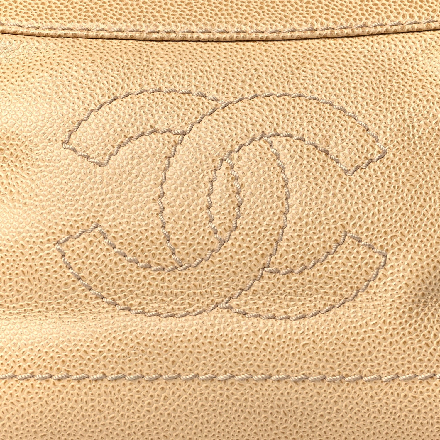 Chanel Caviar CC Wood Chain Hobo Beige 8 of 12