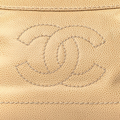 Chanel Caviar CC Wood Chain Hobo Beige 8 of 12