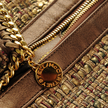 Stella McCartney Woven Boucle Fold Over Falabella Clutch Gold 7 of 7