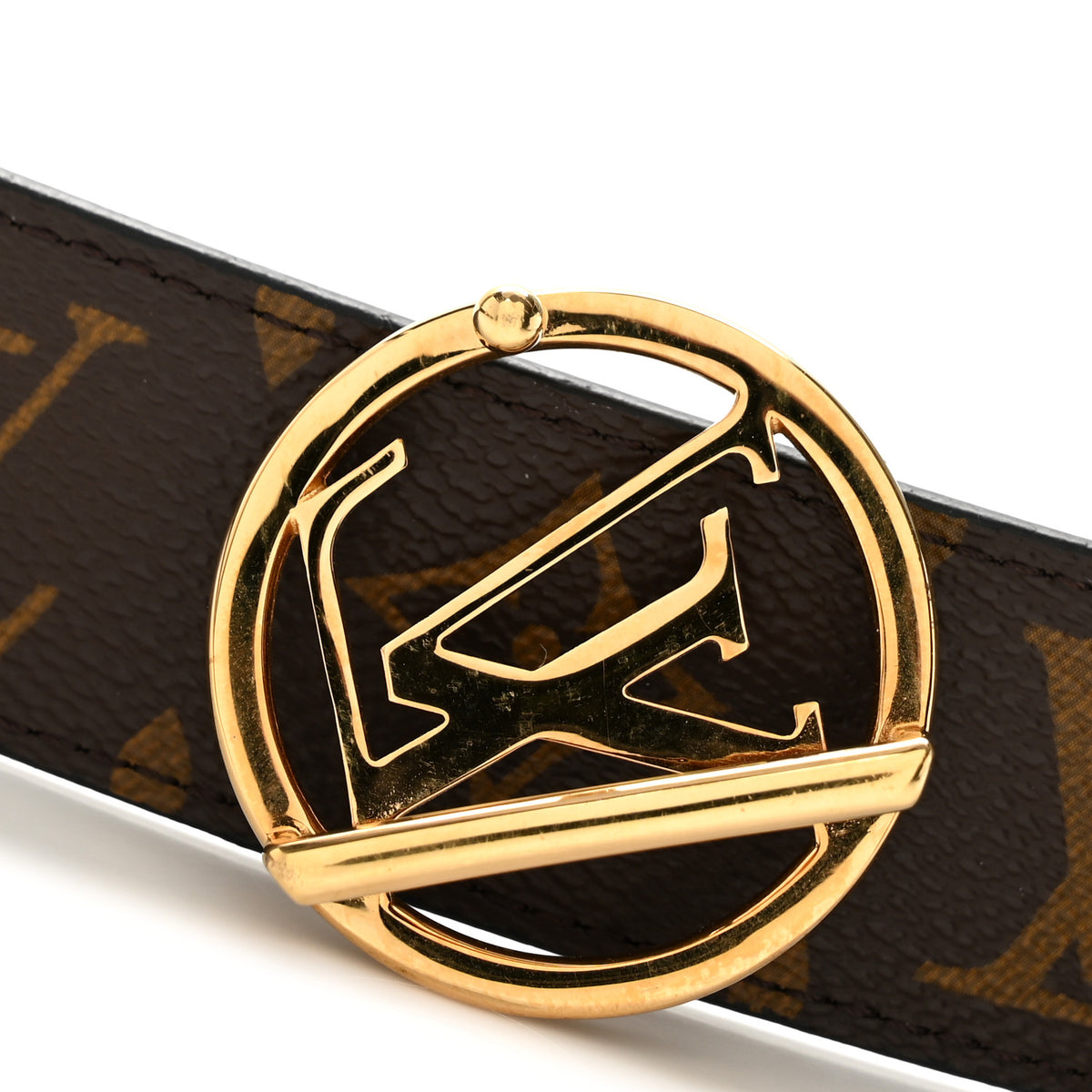 Monogram Epi 35mm LV Circle Reversible Belt 90 36 Black