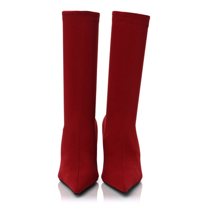 Balenciaga Jersey Crepe Extreme Pointed Toe Knife Booties 38 Rouge 2 of 9