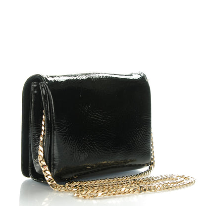 Jimmy Choo Crinkled Patent Elaphe Ava Crossbody Bag Black 3 of 7
