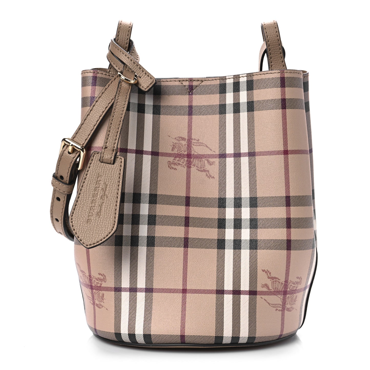 Haymarket Check Colours Small Lorne Bucket Crossbody Camel