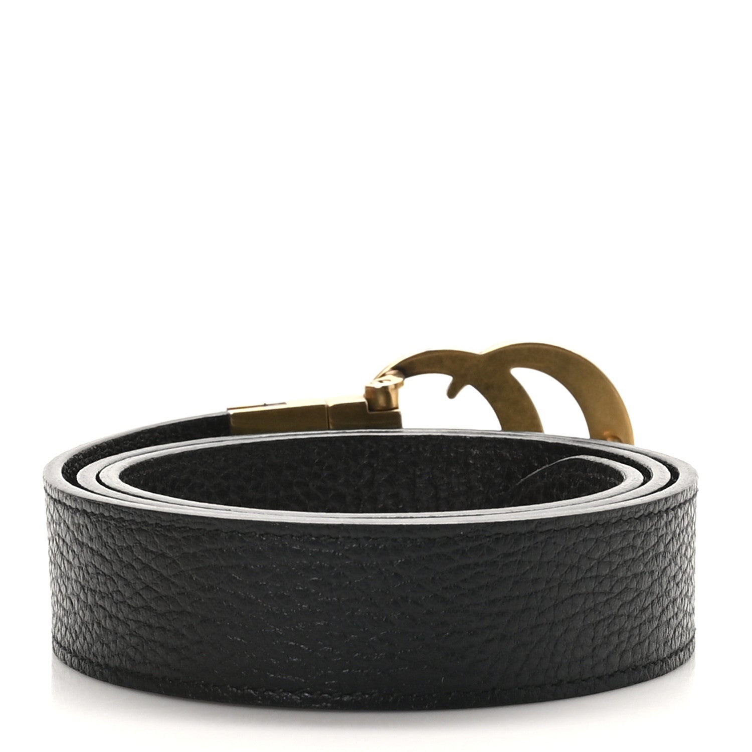 Gucci Calfskin Double G Reversible 37mm Belt 85 34 Black Cocoa 2 of 7