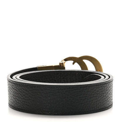 Gucci Calfskin Double G Reversible 37mm Belt 85 34 Black Cocoa 2 of 7