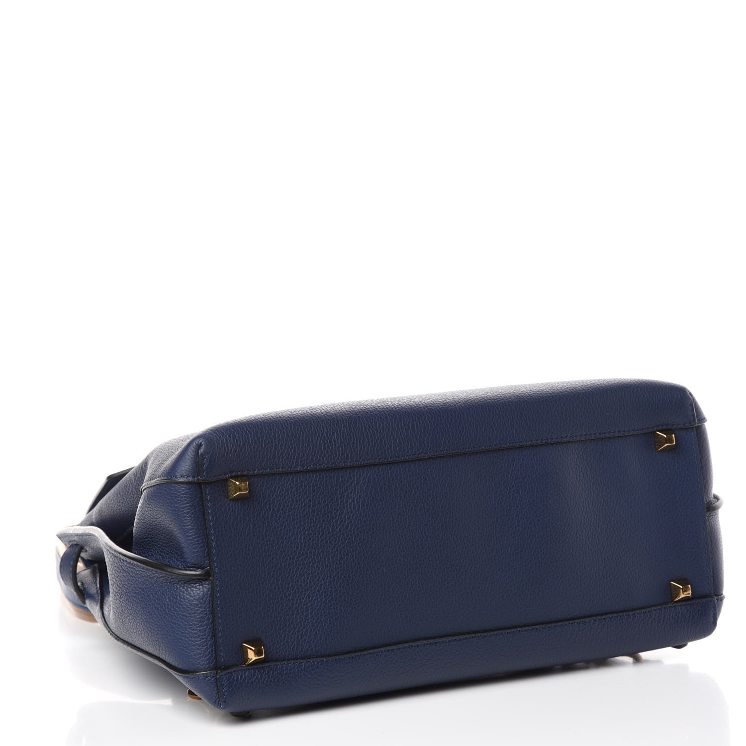 MCM Pebbled Calfskin Medium Milla Backpack Navy Blue 4 of 10