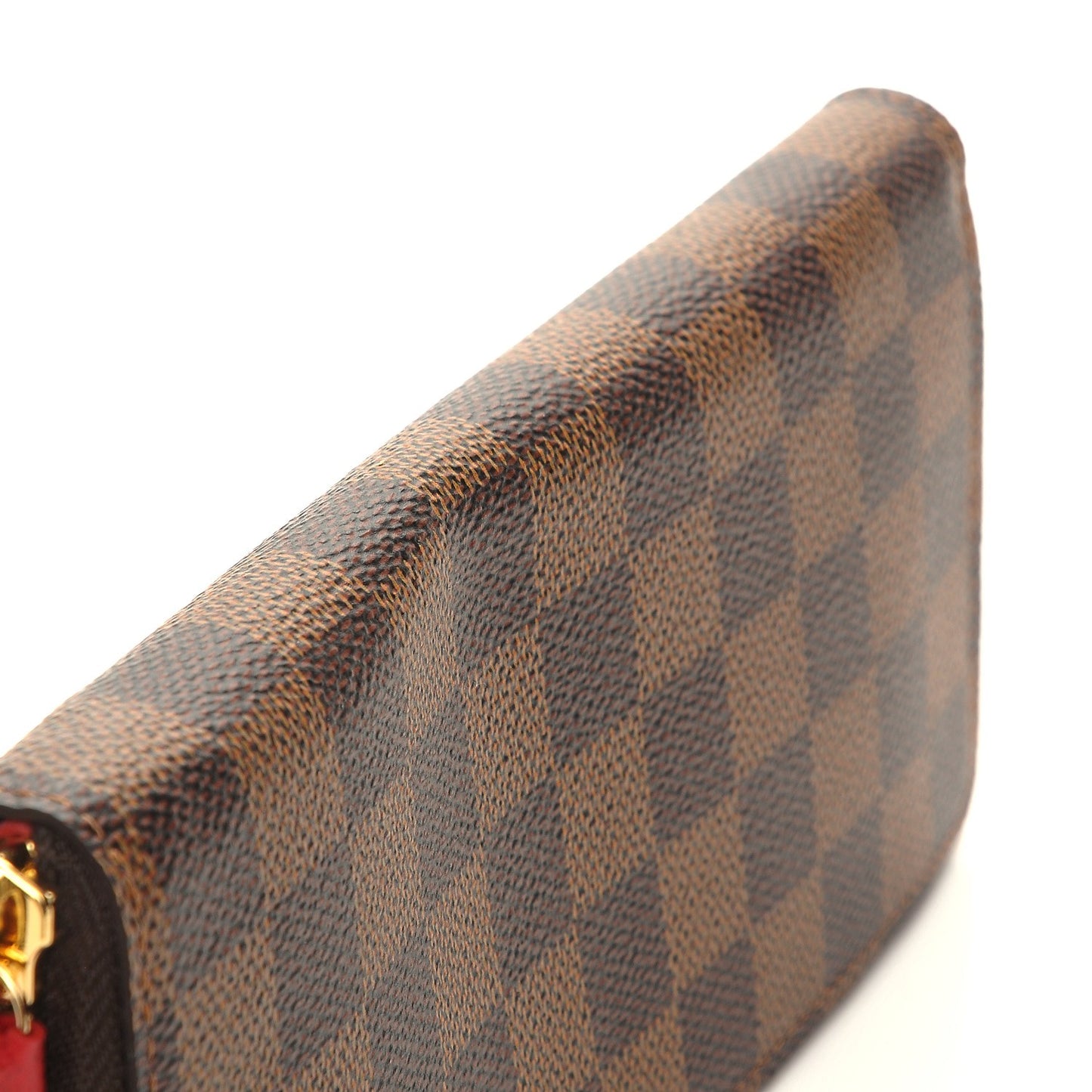 Damier Ebene Clemence Wallet Cherry