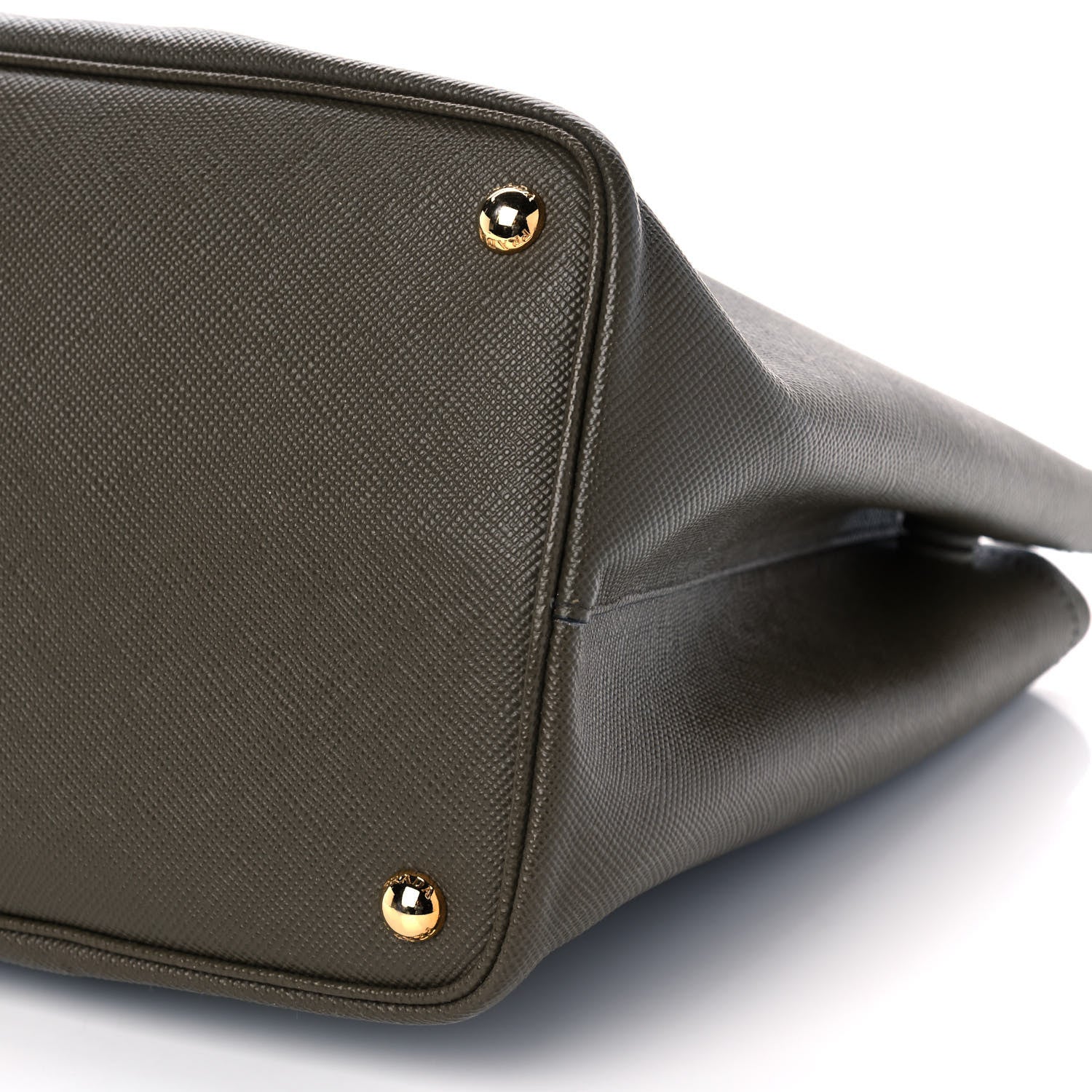 Prada Saffiano Cuir Medium Double Bag Militare 9 of 10