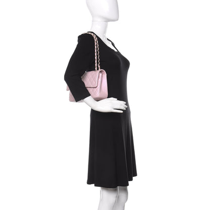 Chanel Iridescent Calfskin Quilted Medium Double Flap Light Pink 2 of 12