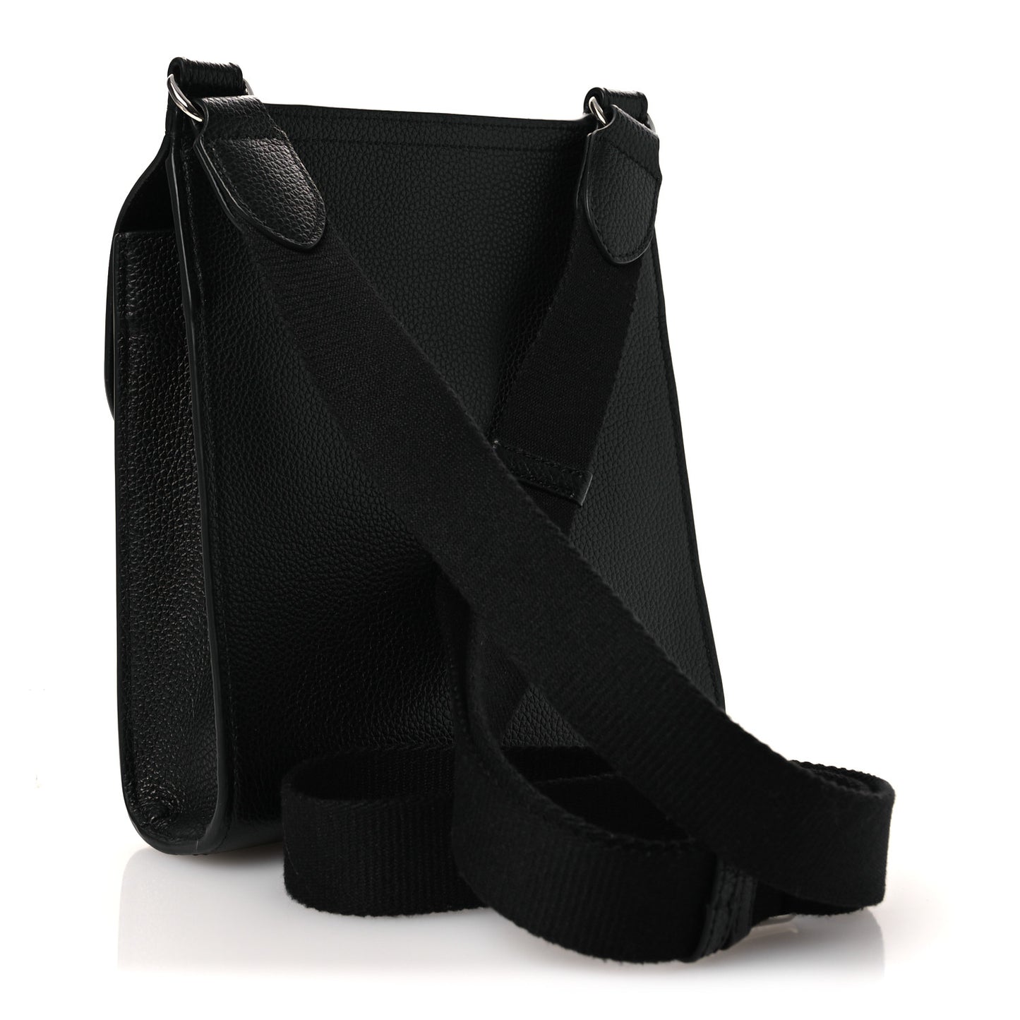 Natural Grain Calfskin Antony Messenger Crossbody Black