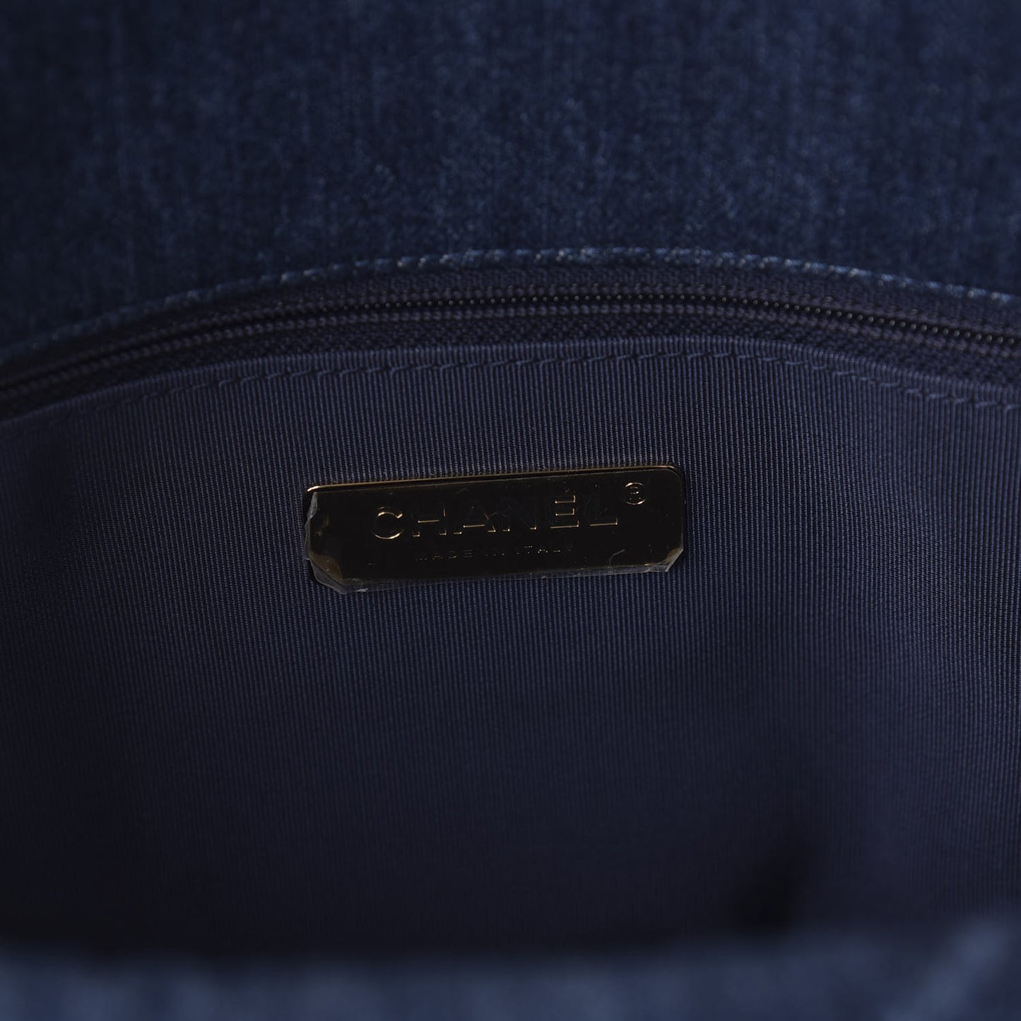 Denim Quilted Large Chanel 19 Flap Blue