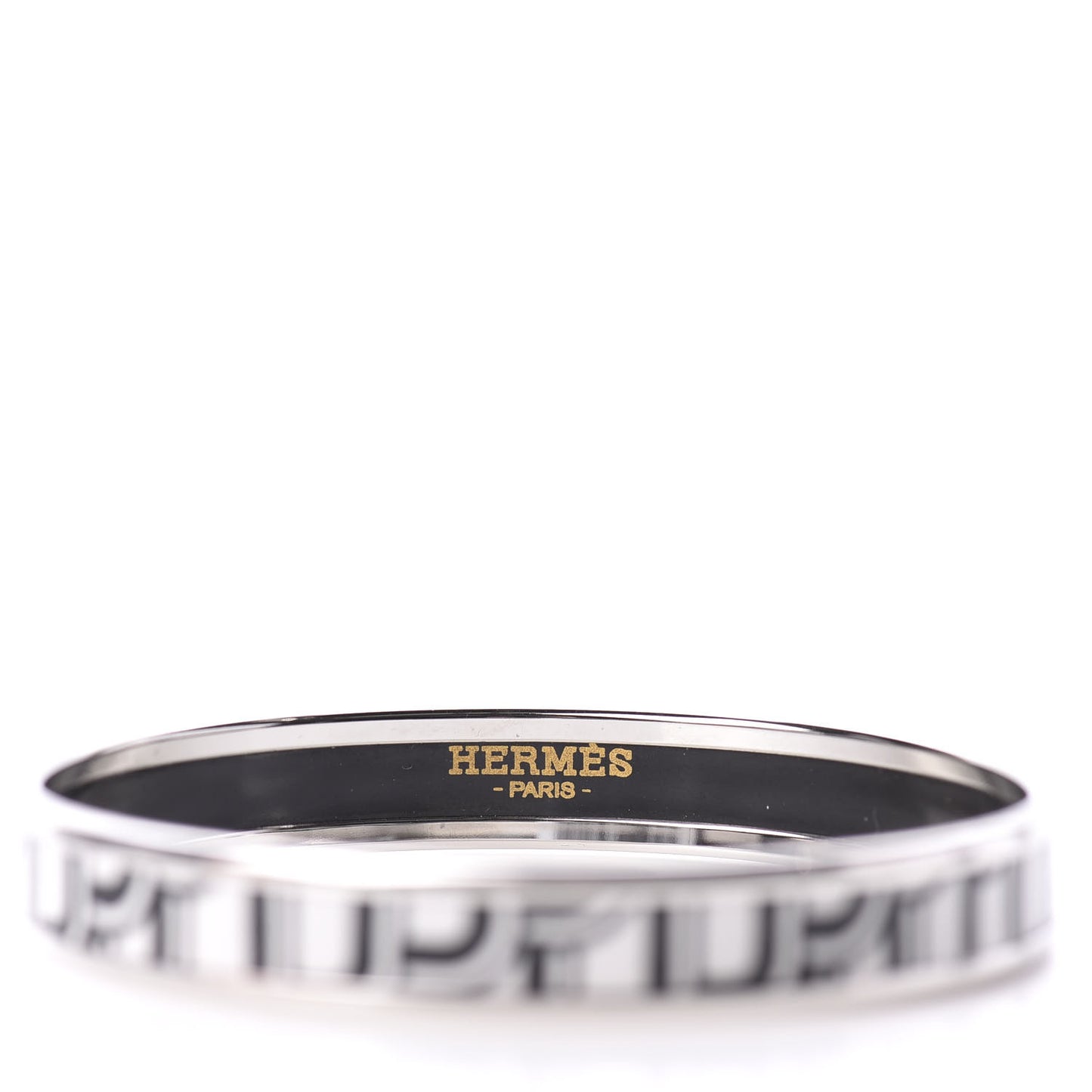 Enamel Printed Narrow Manufacture De Boucleries Bracelet 62 Faux Gris