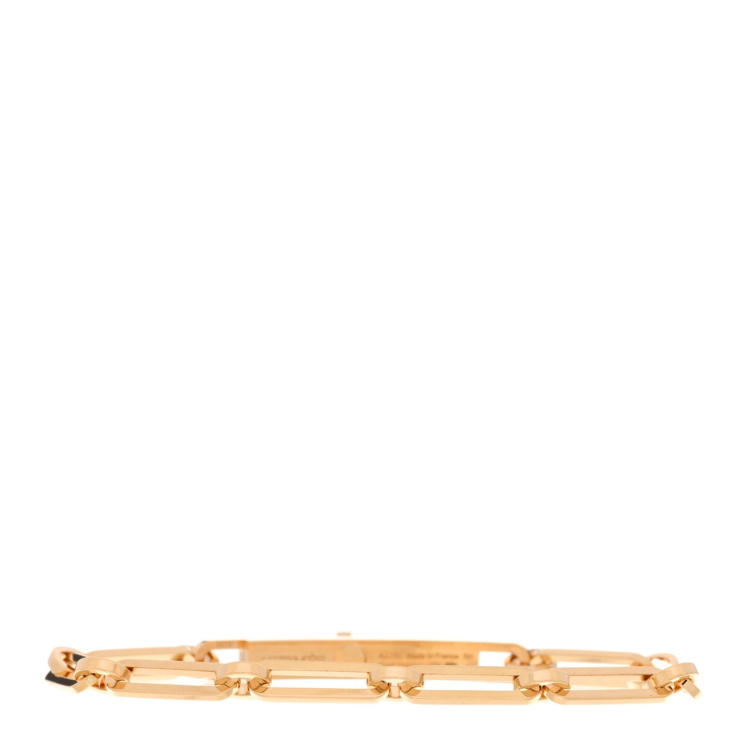 Hermes 18K Yellow Gold Diamond PM Kelly Chaine Bracelet SH 2 of 5
