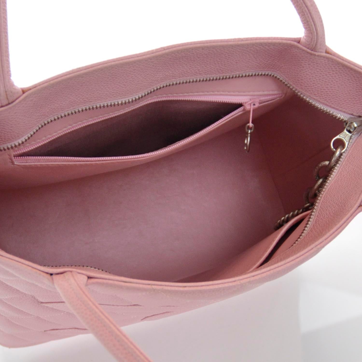 Chanel Caviar Medallion Tote Pink 5 of 8