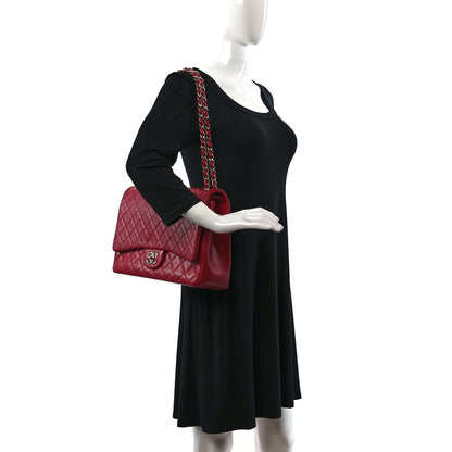 Chanel Caviar Quilted Maxi Double Flap Red 2 of 11