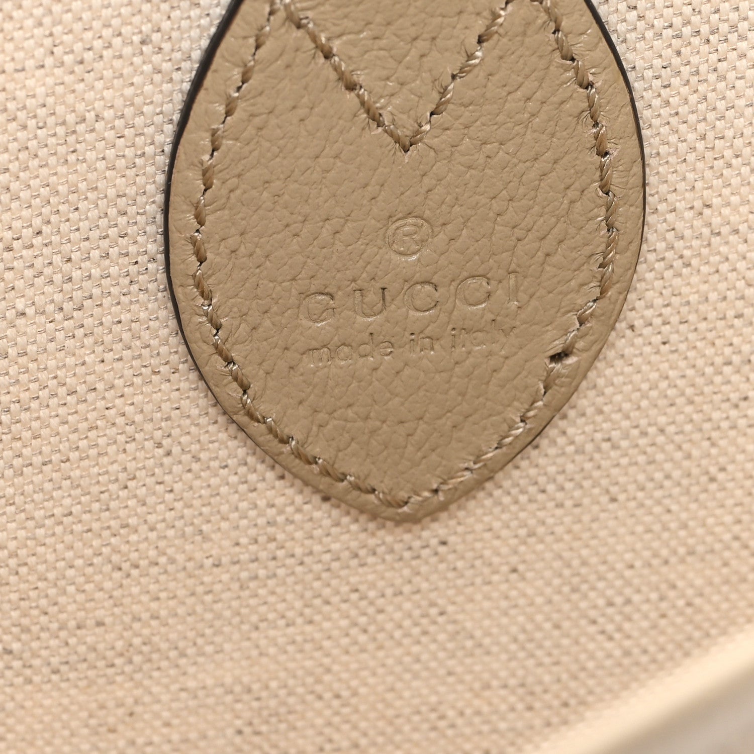 Gucci GG Supreme Monogram Textured Dollar Calfskin Web Small Ophidia Tote Beige Mystic White Oatmeal 6 of 10